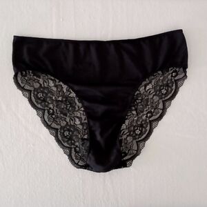 Smart & Sexy Black Mesh Lace panty, size 7/L
